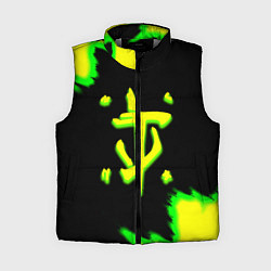 Женский жилет Doom огненное лого краски, цвет: 3D-светло-серый