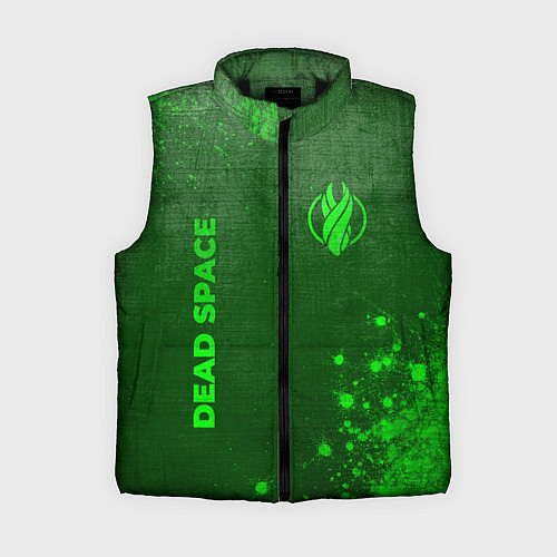 Женский жилет Dead Space - green gradient вертикально / 3D-Черный – фото 1