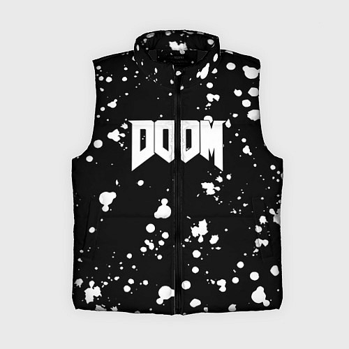 Женский жилет Doom белые краски всплеск / 3D-Черный – фото 1