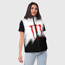 Женский жилет Monster energy чёрно белые краски, цвет: 3D-черный — фото 2