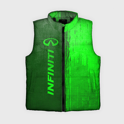 Женский жилет Infiniti - green gradient по-вертикали / 3D-Черный – фото 1