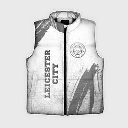 Женский жилет Leicester City - white gradient вертикально, цвет: 3D-черный