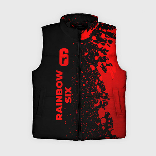 Женский жилет Rainbow Six - red gradient по-вертикали / 3D-Черный – фото 1
