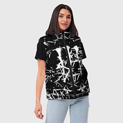 Женский жилет Monster energy белые штрихи краско, цвет: 3D-светло-серый — фото 2