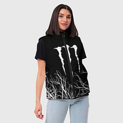 Женский жилет Monster energy лес, цвет: 3D-светло-серый — фото 2