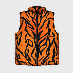 Женский жилет Тигровый огненный паттерн