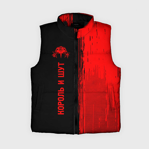 Женский жилет Король и Шут - red gradient по-вертикали / 3D-Черный – фото 1