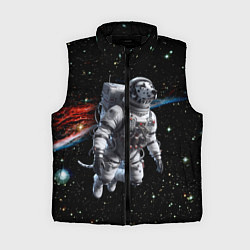 Женский жилет The dalmatian brave cosmonaut - ai art, цвет: 3D-черный