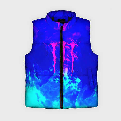 Женский жилет Monster energy дым неоновый / 3D-Черный – фото 1