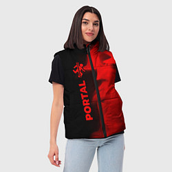 Женский жилет Portal - red gradient по-вертикали, цвет: 3D-черный — фото 2