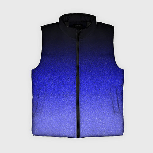 Женский жилет Градиент индиго из чёрно в синий текстура крошка / 3D-Черный – фото 1