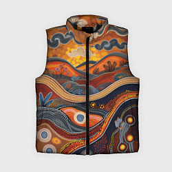 Женский жилет Горы и холмы в виде узоров, цвет: 3D-черный