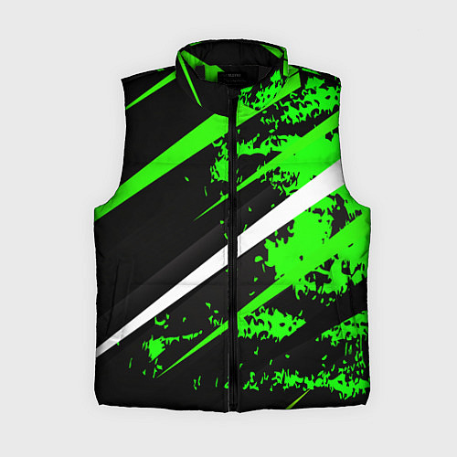 Женский жилет Color black and green / 3D-Черный – фото 1