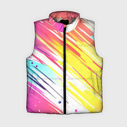 Женский жилет Брызги краски на белом фоне