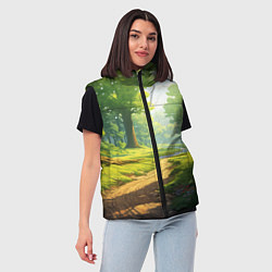 Женский жилет Fabulous forest, цвет: 3D-черный — фото 2