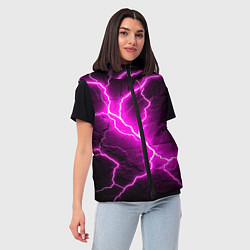 Женский жилет The color is pink and black, цвет: 3D-черный — фото 2