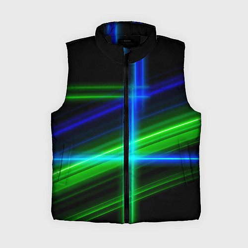 Женский жилет Color blue black green / 3D-Черный – фото 1
