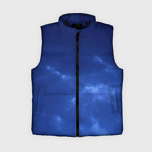 Женский жилет Темный синий тучи на небе / 3D-Черный – фото 1