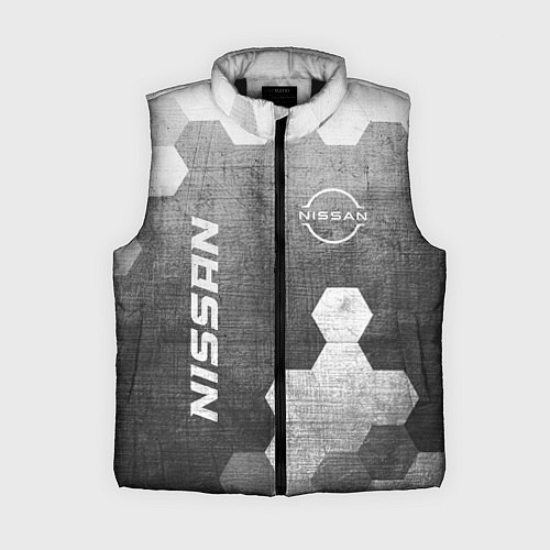 Женский жилет Nissan - grey gradient вертикально / 3D-Черный – фото 1