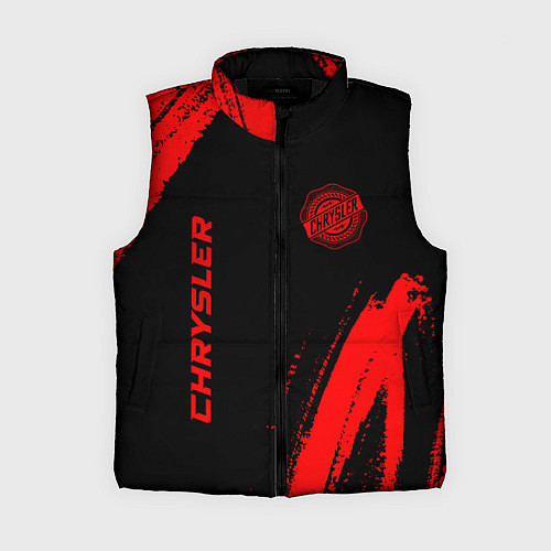 Женский жилет Chrysler - red gradient вертикально / 3D-Черный – фото 1