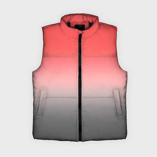 Женский жилет Бледный красно-серый градиент / 3D-Черный – фото 1