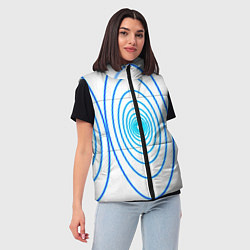 Женский жилет Овалы с свечением, цвет: 3D-черный — фото 2