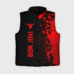 Женский жилет Bon Jovi - red gradient по-вертикали