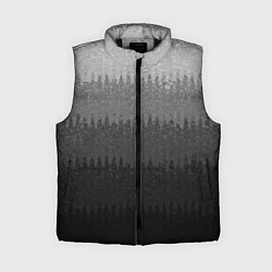 Женский жилет Градиент полосами тёмно-серый графитовый, цвет: 3D-черный