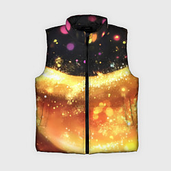 Женский жилет Черно-золотой фон текстуры с блеском