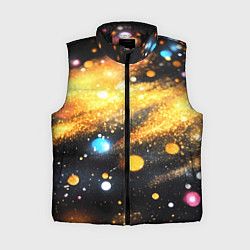 Женский жилет Золотая текстура на черном фоне