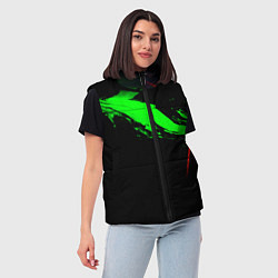 Женский жилет Color black green red, цвет: 3D-черный — фото 2