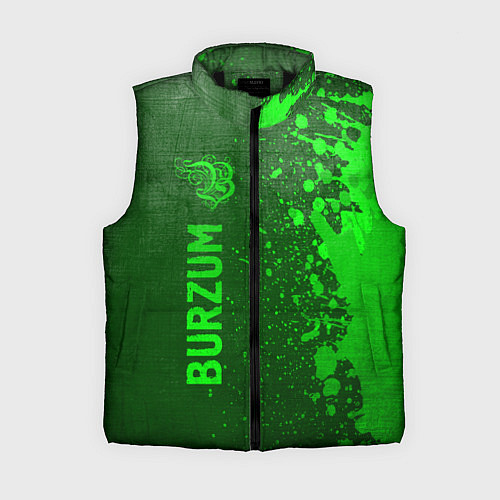 Женский жилет Burzum - green gradient по-вертикали / 3D-Черный – фото 1