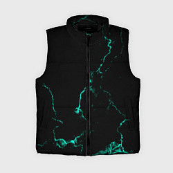 Женский жилет Color black turquoise, цвет: 3D-черный