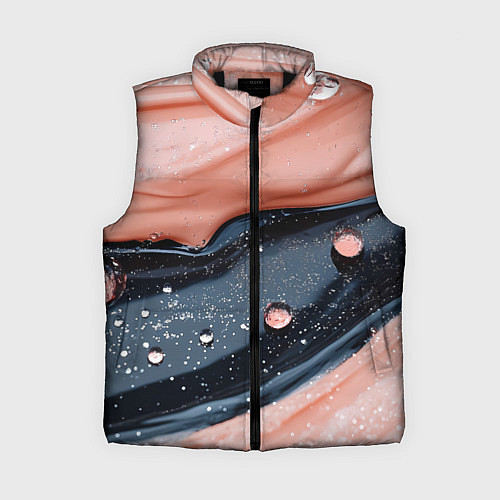 Женский жилет Персиковая текстура с каплями / 3D-Черный – фото 1