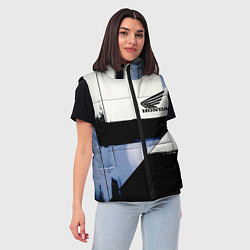 Женский жилет Honda логотип, цвет: 3D-черный — фото 2