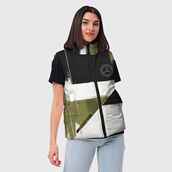 Женский жилет Merсedes Benz логотип, цвет: 3D-черный — фото 2