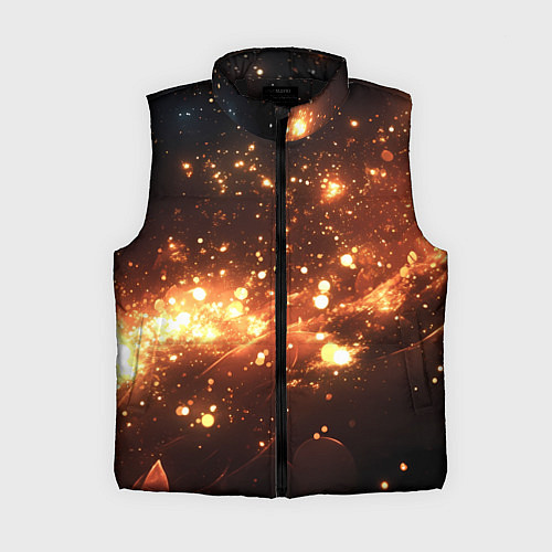 Женский жилет Искры и огоньки текстура / 3D-Черный – фото 1