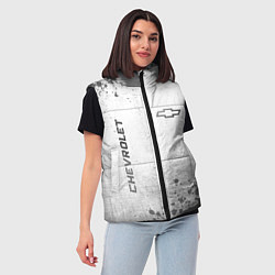 Женский жилет Chevrolet - white gradient вертикально, цвет: 3D-черный — фото 2
