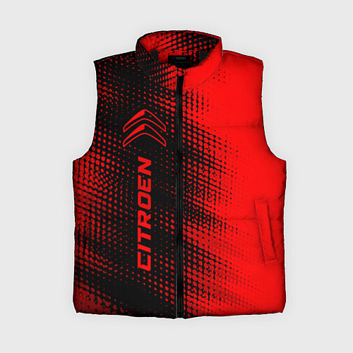 Женский жилет Citroen - red gradient по-вертикали / 3D-Черный – фото 1