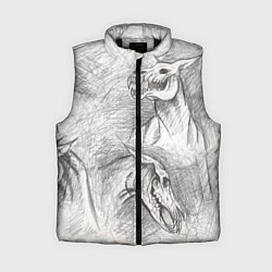 Женский жилет Черепа лошадей - эскиз