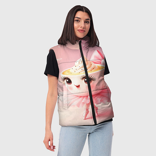 Женский жилет Балерина капучино розовый / 3D-Красный – фото 3