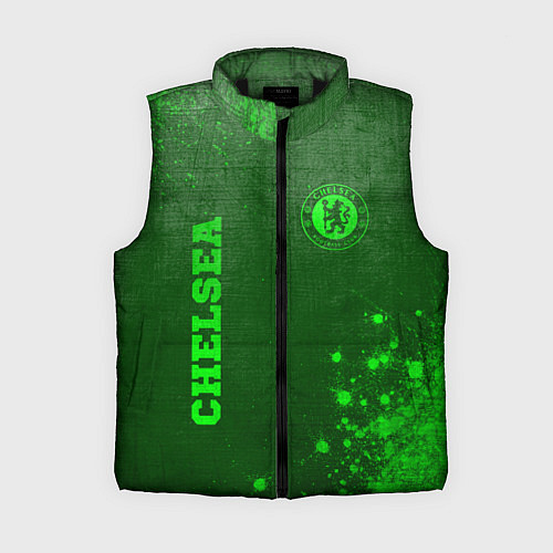Женский жилет Chelsea - green gradient вертикально / 3D-Черный – фото 1
