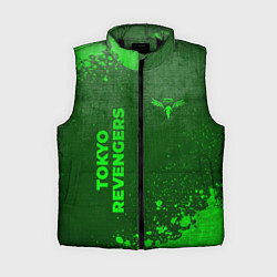 Женский жилет Tokyo Revengers - green gradient вертикально