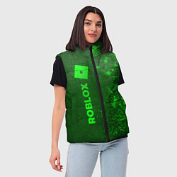 Женский жилет Roblox - green gradient по-вертикали, цвет: 3D-черный — фото 2