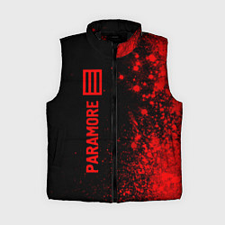 Женский жилет Paramore - red gradient по-вертикали, цвет: 3D-черный