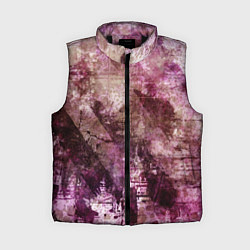 Женский жилет Абстракция - dark trash atom with violet