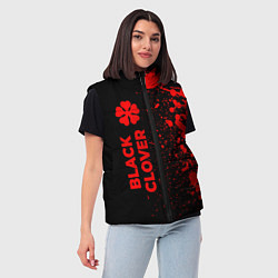 Женский жилет Black Clover - red gradient по-вертикали, цвет: 3D-черный — фото 2