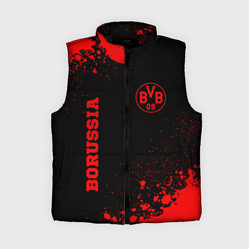 Женский жилет Borussia - red gradient вертикально / 3D-Черный – фото 1