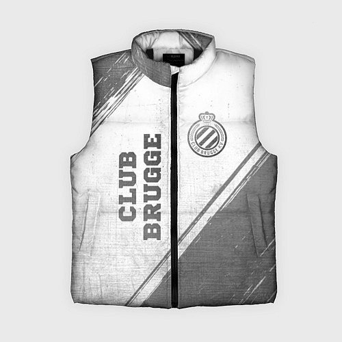 Женский жилет Club Brugge - white gradient вертикально / 3D-Черный – фото 1