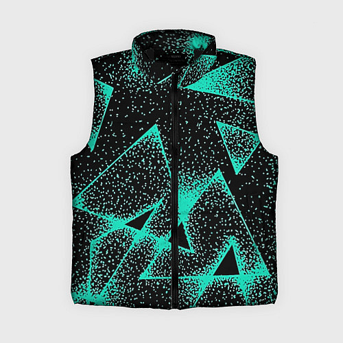 Женский жилет The triangle is light blue / 3D-Черный – фото 1